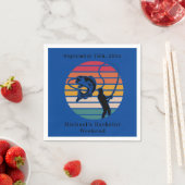 Personalisierter Fischfang Bachelor Weekend Serviette (Beispiel)