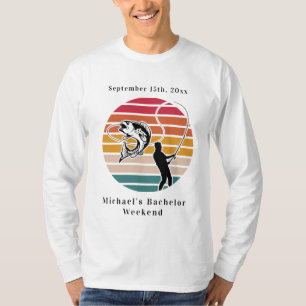 Personalisierter Fischfang Bachelor Weekend T-Shirt