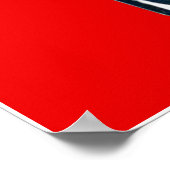 Personalisierter Fischfang in Shirt Poster (Ecke)