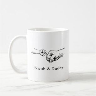 Personalisierter Fist Bump Dad Becher   Vatertagsg Kaffeetasse
