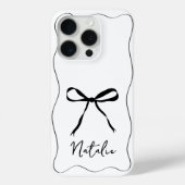 Personalisierter Flachbandbow Modernes Monochrom Case-Mate iPhone Hülle (Rückseite)