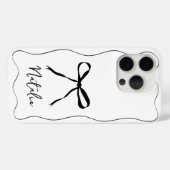 Personalisierter Flachbandbow Modernes Monochrom Case-Mate iPhone Hülle (Rückseite (Horizontal))