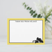 Personalisierter Flachbildschirm Stich Dance Dankeskarte (Stehend Vorderseite)