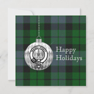 Personalisierter flacher Clan Mackay-Weihnachtssch Feiertagskarte