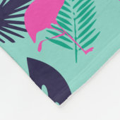 Personalisierter Flamingo-Blanket Fleecedecke (Ecke)