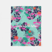 Personalisierter Flamingo-Blanket Fleecedecke (Vorderseite)