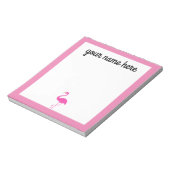 Personalisierter Flamingo-Editor Notizblock (Rotiert)