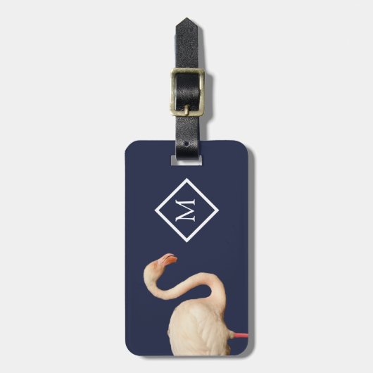 Personalisierter Flamingo-Gepäck-Umbau Gepäckanhänger (Vorderseite vertikal)