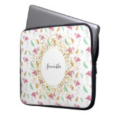 Personalisierter Flamingo Gold Ananas Laptop Case (Vorderseite Links)