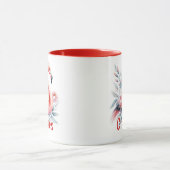 Personalisierter Flamingo im Wasserfarb-Stil Tasse (Zentrum)