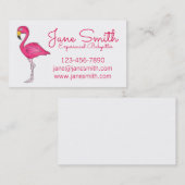 Personalisierter Flamingo Niedlicher tropischer Vo Visitenkarte (Vorne/Hinten)