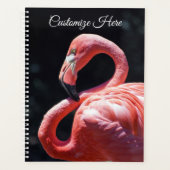 Personalisierter Flamingo Wochen/Monatsplaner Planer (Vorderseite)