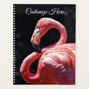 Personalisierter Flamingo Wochen/Monatsplaner Planer