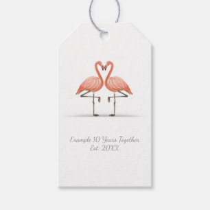 Personalisierter Flamingo X Jahre Zusammen Jubiläu Geschenkanhänger
