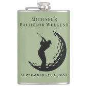 Personalisierter Flasche | Bachelor Golf Weekend Flachmann (Vorderseite)