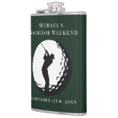 Personalisierter Flasche | Bachelor Golf Weekend Flachmann (Links)