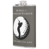 Personalisierter Flasche | Bachelor Golf Weekend Flachmann (Links)