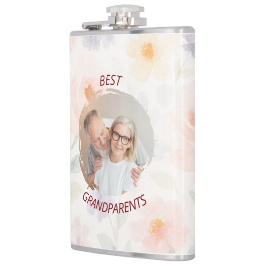 Personalisierter Flasche | Beste Großeltern Flachmann (Links)