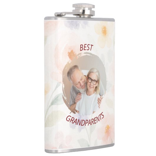 Personalisierter Flasche | Beste Großeltern Flachmann (Rechts)