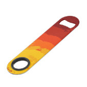 Personalisierter Flaschenöffner Afrikanische Safar (Rückseite Schrägansicht)