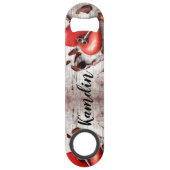 Personalisierter Flaschenöffner Land Holzschlüssel (Vorderseite)