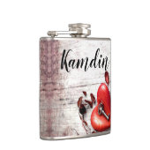 Personalisierter Flasenholzschlüssel für mein Herz Flachmann (Rechts)