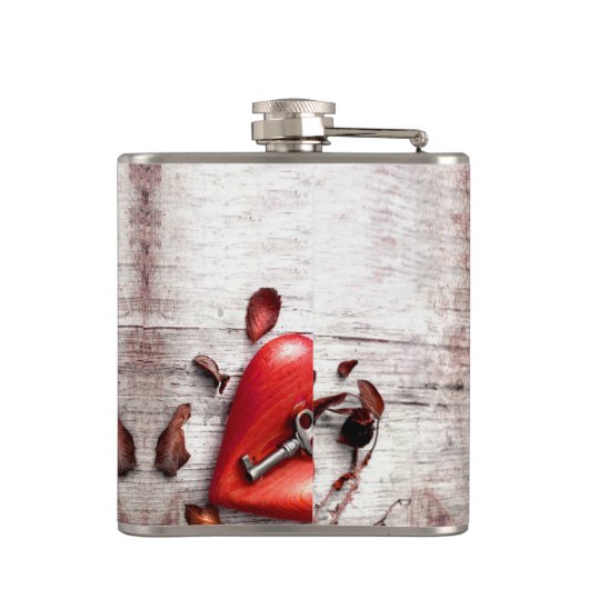 Personalisierter Flasenholzschlüssel für mein Herz Flachmann (Rückseite)