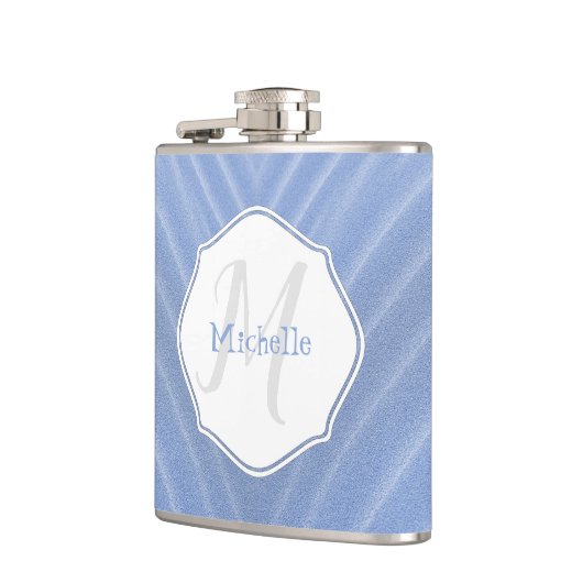 Personalisierter Flask mit blauem Sand Flachmann (Links)