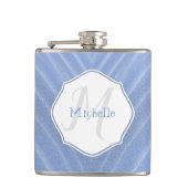Personalisierter Flask mit blauem Sand Flachmann (Vorderseite)