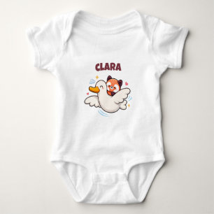 Personalisierter Fliegender Roter Panda Baby Strampler