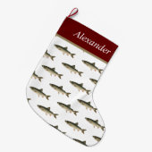 Personalisierter Fliegenfisch Großer Weihnachtsstrumpf (Vorderansicht (hängend))