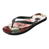 Personalisierter Flipflop Sandals Geometric Wine B Badesandalen (Schrägansicht)