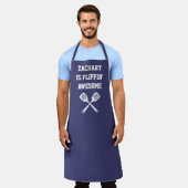 Personalisierter Flippin Phantastisch Spatula Navy Schürze (Getragen)