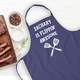 Personalisierter Flippin Phantastisch Spatula Navy Schürze