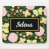 Personalisierter Flora-Butterfly-Muster Mousepad (Vorne)