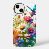 Personalisierter Floral- und Schmetterlingsscanner Case-Mate iPhone Hülle (Rückseite)