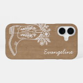 Personalisierter floraler Boot-Phone-Case iPhone 16 Hülle (Rückseite (Horizontal))