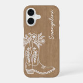 Personalisierter floraler Boot-Phone-Case iPhone 16 Hülle (Rückseite)
