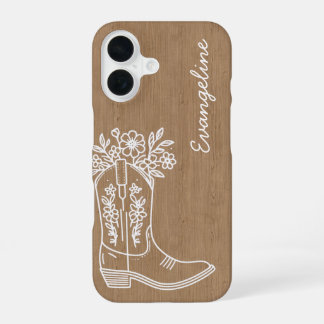 Personalisierter floraler Boot-Phone-Case iPhone 16 Hülle