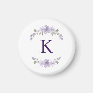 Personalisierter floraler Brautjungfer Anfangsbuch Magnet