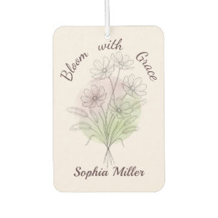 Personalisierter Floraler Cosmos Botanischer Benut Autolufterfrischer