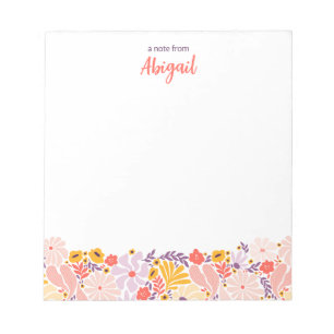 Personalisierter floraler Editor mit Individuelle  Notizblock