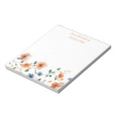 Personalisierter floraler Editor Notizblock (Rotiert)