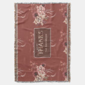 Personalisierter floraler Erntedank Decke (Vorderseite Vertikal)