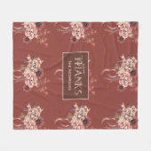 Personalisierter floraler Erntedank Fleecedecke (Vorderseite (Horizontal))