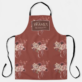Personalisierter floraler Erntedank Schürze