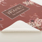 Personalisierter floraler Erntedank Sherpadecke (3/4)