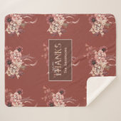 Personalisierter floraler Erntedank Sherpadecke (Vorderseite (Horizontal))