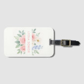 Personalisierter floraler Gepäckträger Gepäckanhänger (Vorderseite (Horizontal))