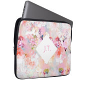 Personalisierter floraler Laptop-Sieb Laptopschutzhülle (Vorne Rechts)